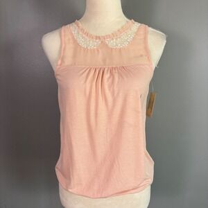 NWT American Eagle Tank Top Women S Lace Mesh Ballet Twee Coquette Romantic